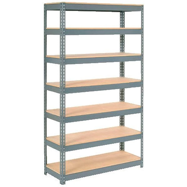 Global Equipment Additional Shelf Level Boltless Wood Deck 48"W x 18"D - Gray 254463